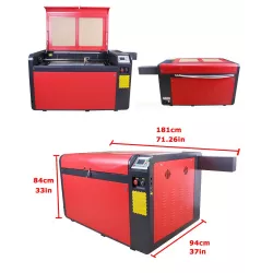 Machine de découpe et de gravure laser 130W co2 90cm par 60cm